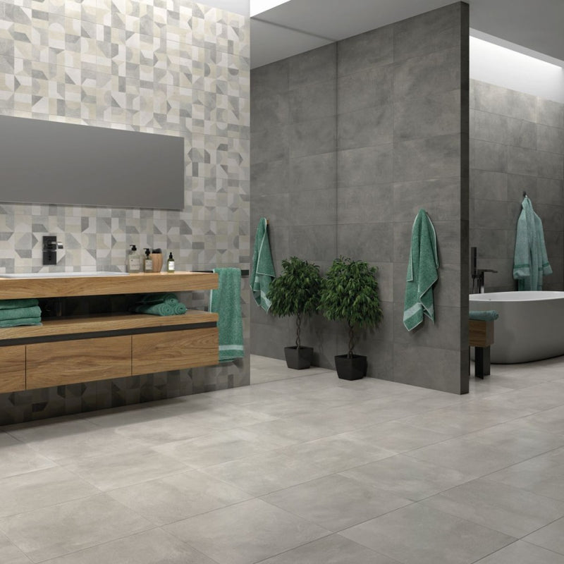 Daytona grey marble effect tile 270x420mm - view 4
