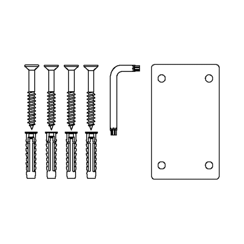Pressalit Mounting Kit — 4 × Countersunk Screws Ø8 × 70 with SX10 Plugs, for Brick (V8604)
