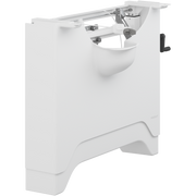 Pressalit MATRIX ANGLE DEEP manual wash basin bracket, right-facing, white