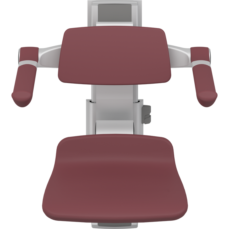 Pressalit PLUS Shower Seat 310 incl. Backrest & Armrests, Manually Height & Sideways Adjustable, Red (R7364035)