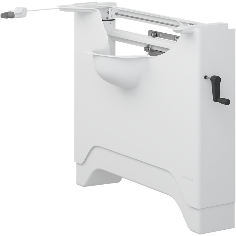 Pressalit MATRIX ANGLE DEEP manual wash basin bracket, right-facing, white