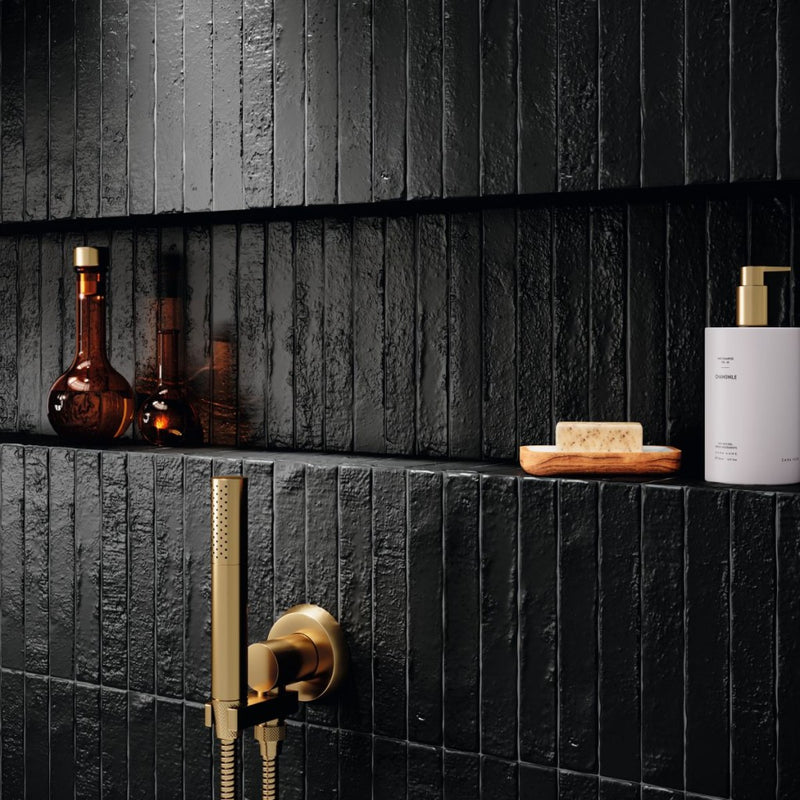 Delray Charcoal Rustic Matt Ceramic Wall Tile 38x235mm
