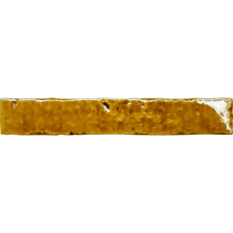Delray mustard crackle glaze tile 38x235mm - view 2