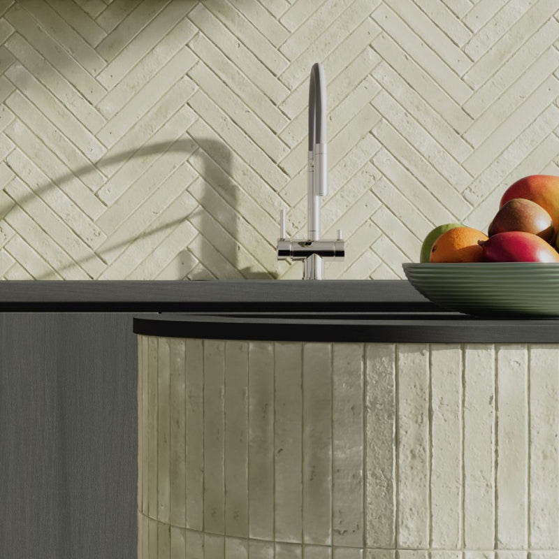 Delray Olive Rustic Matt Ceramic Wall Tile 38x235mm