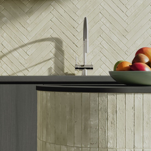 Delray Olive Rustic Matt Ceramic Wall Tile 38x235mm