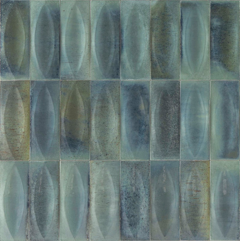 Deltona blue eye decor gloss porcelain wall and floor brick tile 75x200mm - view 2