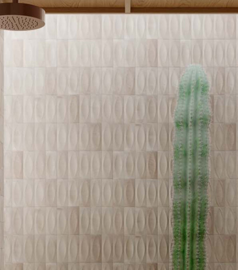 Deltona Warm Beige Eye Decor Gloss Porcelain Wall & Floor Tile 75x200mm