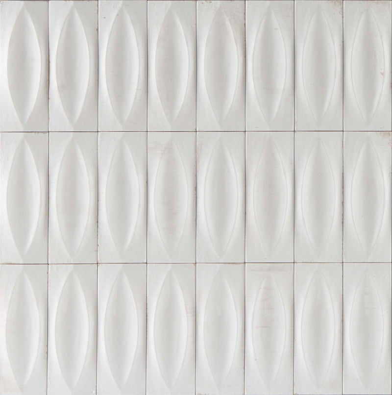 Deltona White Eye Decor Gloss Porcelain Wall & Floor Tile 75x200mm