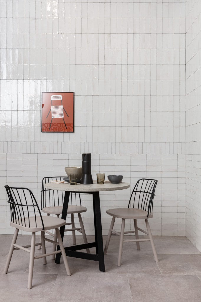 Deltona white gloss porcelain wall and floor brick tile 75x200mm - view 3