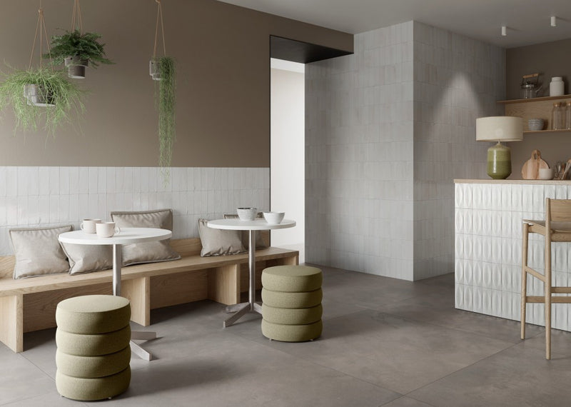 Deltona White Gloss Porcelain Wall & Floor Tile 75x200mm