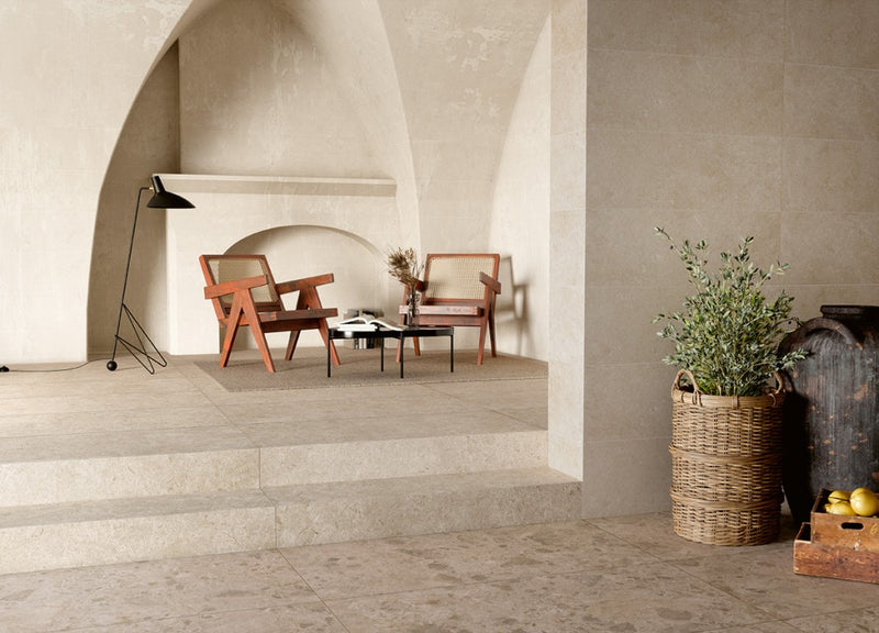 Doral Beige Mix Stone Effect Matt Porcelain Wall & Floor Tile 600x1200mm