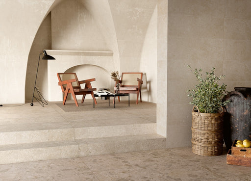 Doral Beige Mix Stone Effect Matt Porcelain Wall & Floor Tile 600x1200mm