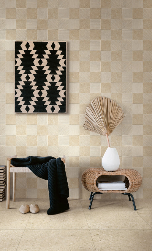 Doral greige stone effect tile 600x600mm - view 2