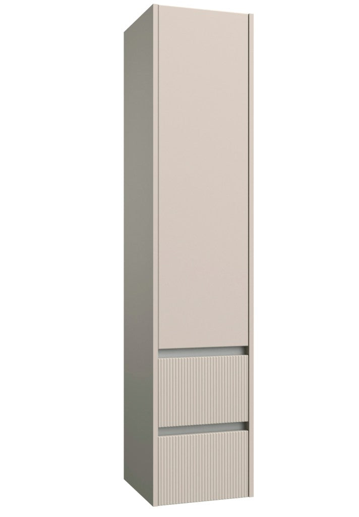 Dursley 350mm Two Drawer, One Door Wall Hung Column Unit in Cashmere