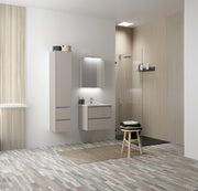 Dursley 600mm Two Drawer Wall Hung Unit & Basin in Cashmere