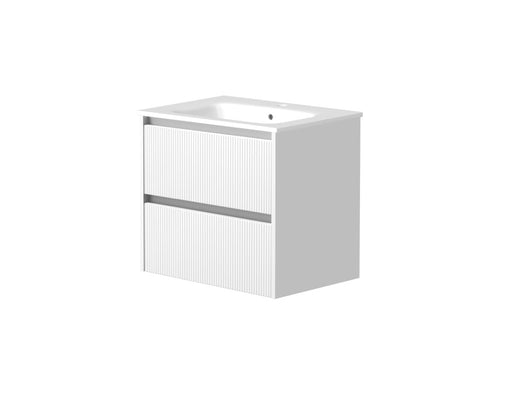 Dursley 600mm Two Drawer Wall Hung Unit & Basin in Matt White