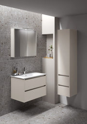 Dursley 800mm Two Drawer Wall Hung Unit & Basin in Cashmere