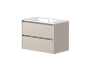 Dursley 800mm Two Drawer Wall Hung Unit & Basin in Cashmere - view 2