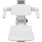 Pressalit PLUS Shower Seat 310 incl. Backrest & Armrests, Manually Height Adjustable, White (R7334000)