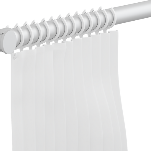 Pressalit Shower Curtain 1800x2000mm 2pcs White RT205000
