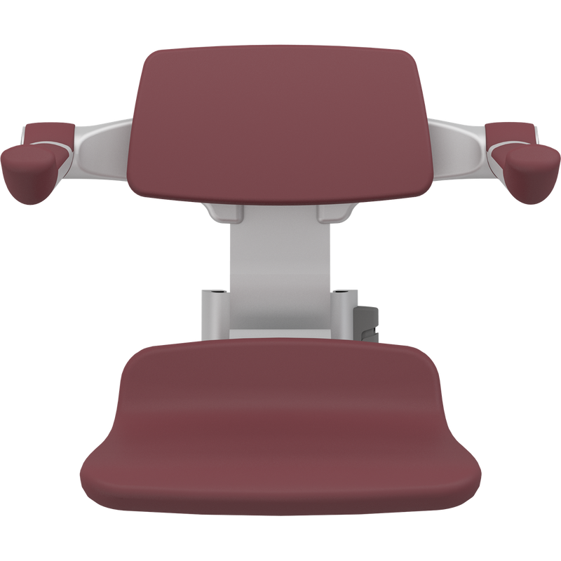 Pressalit PLUS Replacement Shower Seat 310 incl. Backrest & Armrests, Manually Height Adjustable, Red (R7034035)