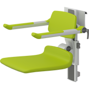 Pressalit PLUS Shower Seat 450 incl. Backrest & Armrests, Manually Height & Sideways Adjustable, Lime Green (R7464277)