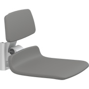 Pressalit PLUS Replacement Shower Seat 450 incl. Backrest, Manually Height Adjustable, Anthracite (R7124112)
