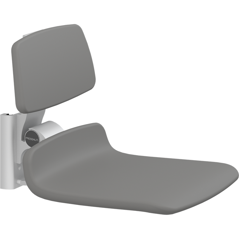 Pressalit PLUS Replacement Shower Seat 450 incl. Backrest, Manually Height Adjustable, Anthracite (R7124112)