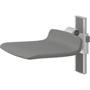 Pressalit PLUS Shower Seat 450, Manually Height Adjustable, Anthracite (R7414112)