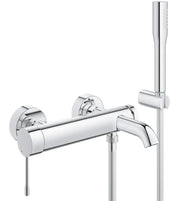 Grohe Essence wall-mounted bath shower mixer with shower set in StarLight Chrome
