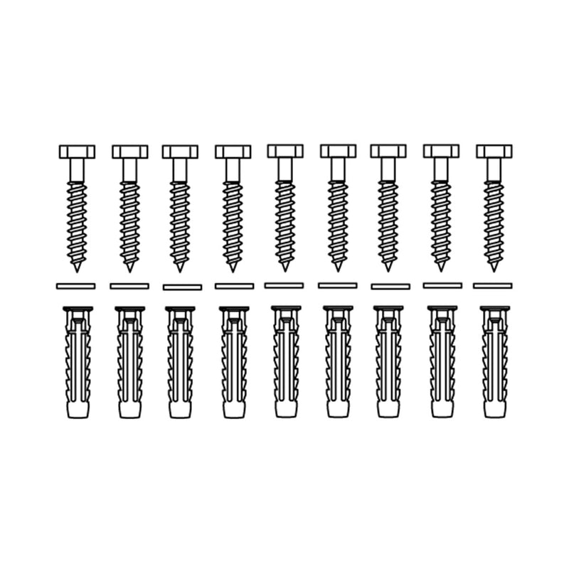 Pressalit Mounting Kit (V8607) — dimensioned drawing