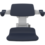 Pressalit PLUS Replacement Shower Seat 310 incl. Backrest & Armrests, Manually Height Adjustable, Dark Blue (R7034108)