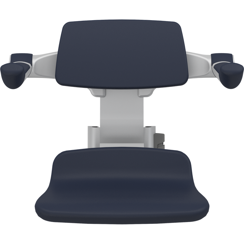 Pressalit PLUS Replacement Shower Seat 310 incl. Backrest & Armrests, Manually Height Adjustable, Dark Blue (R7034108)