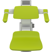 Pressalit PLUS Shower Seat 310 incl. Backrest & Armrests, Manually Height Adjustable, Lime Green (R7334277)