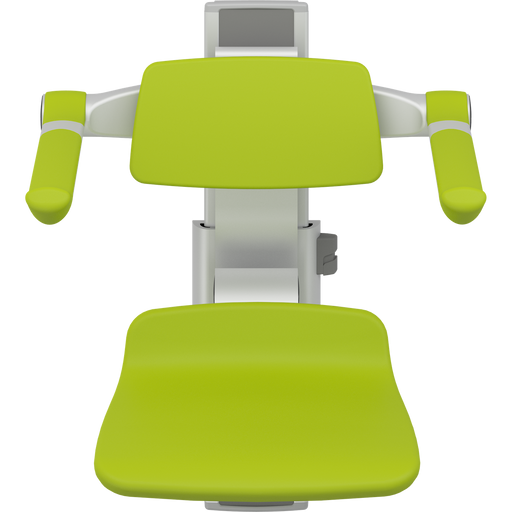 Pressalit PLUS Shower Seat 310 incl. Backrest & Armrests, Manually Height Adjustable, Lime Green (R7334277)