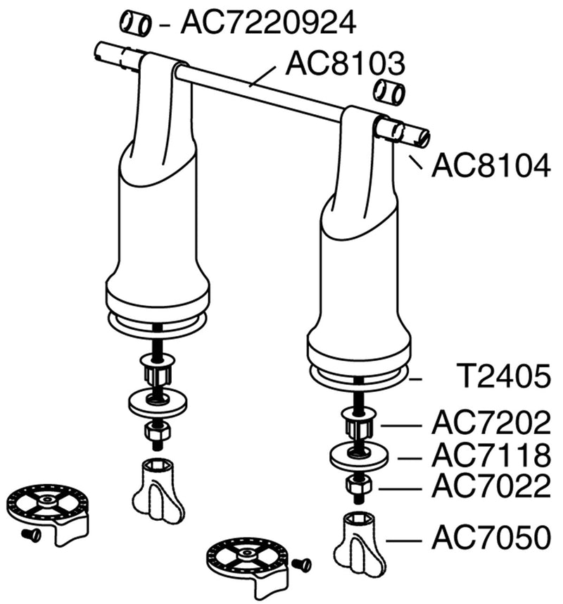 Pressalit Raised Hinge, 100mm (T9801)