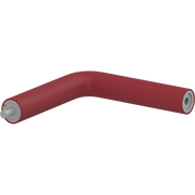Pressalit PLUS Angled Tube, 154 x 154mm, with Connecting Joints (Male/Female), Red (RT350035)