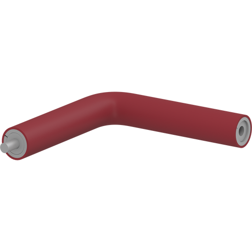 Pressalit PLUS Angled Tube, 154 x 154mm, with Connecting Joints (Male/Female), Red (RT350035)