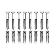 Pressalit Mounting Kit — 8 × Coach Screws Ø6 × 70 with SX8 Plugs, for Brick (V8601)