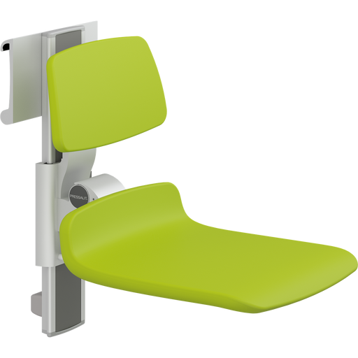 Pressalit PLUS Shower Seat 450 incl. Backrest, Manually Height & Sideways Adjustable, Lime Green (R7454277)