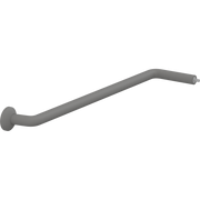 Pressalit PLUS Angled Tube Piece, 762 x 154mm, with Wall Rosette & Connecting Joint, Anthracite (RT345112)