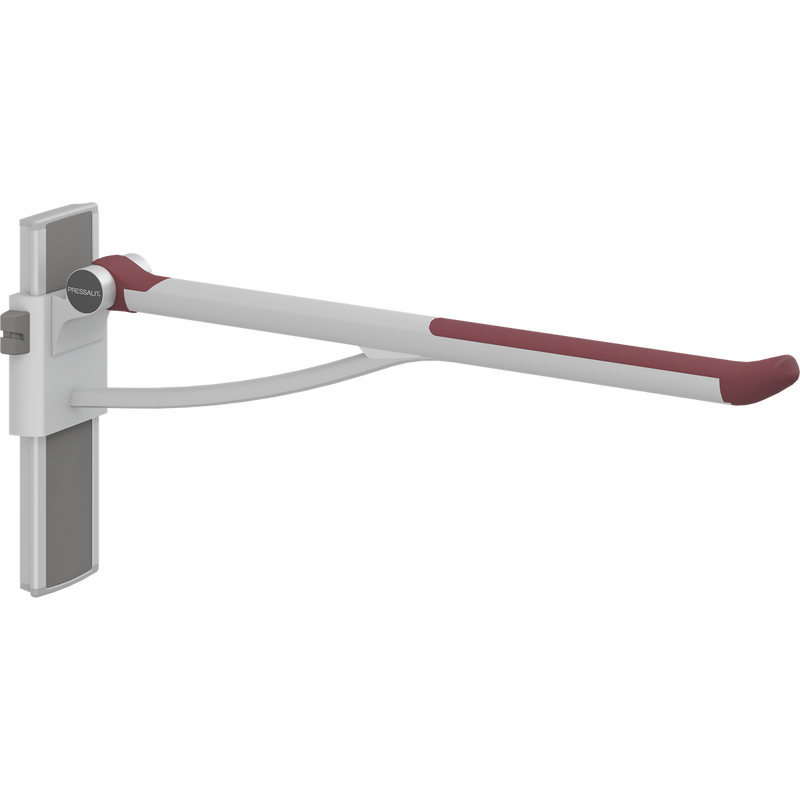 Pressalit PLUS Support Arm 850mm Adjustable Left Hand Red R370385035