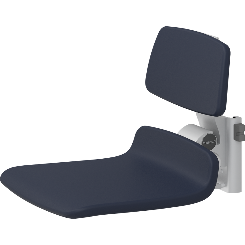 Pressalit PLUS Replacement Shower Seat 450 incl. Backrest, Manually Height Adjustable, Dark Blue (R7124108)