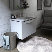 Enchant Wall Hung 1 Drawer Basin Unit 800mm Matt White - view 3