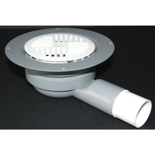 Essential 50mm two-part shower gulley waste for wet room floor formers