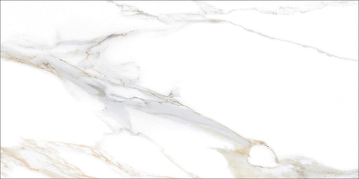 Estero Calacatta Gold Marble Effect Polished Porcelain Wall & Floor Tile 300x600mm