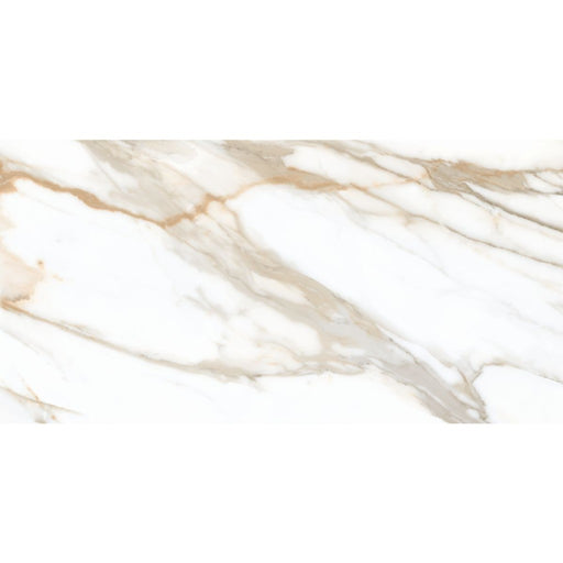 Estero Gold Marble Effect Polished Porcelain Wall & Floor Tile 600x1200mm