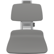 Pressalit PLUS Shower Seat 450 incl. Backrest, Manually Height Adjustable, Anthracite (R7424112)