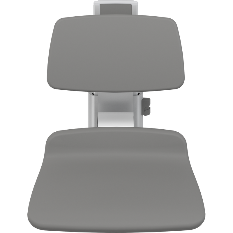 Pressalit PLUS Shower Seat 450 incl. Backrest, Manually Height Adjustable, Anthracite (R7424112)