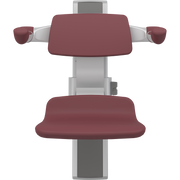 Pressalit PLUS Shower Seat 310 incl. Backrest & Armrests, Manually Height Adjustable, Red (R7334035)